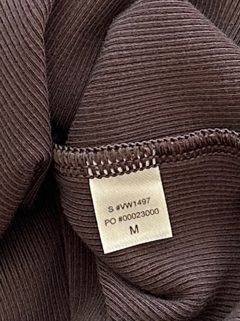 Vuori Chocolate Brown Long-Sleeve Front Snap Button Ribbed Cardigan Top Size M - Picture 8 of 9